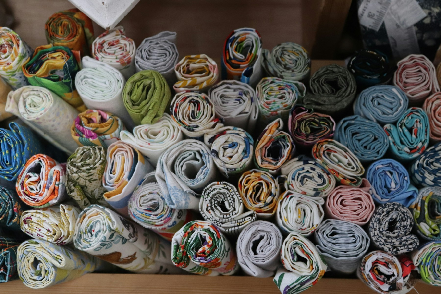 Colourful fabric rolls selected for wholesale supply